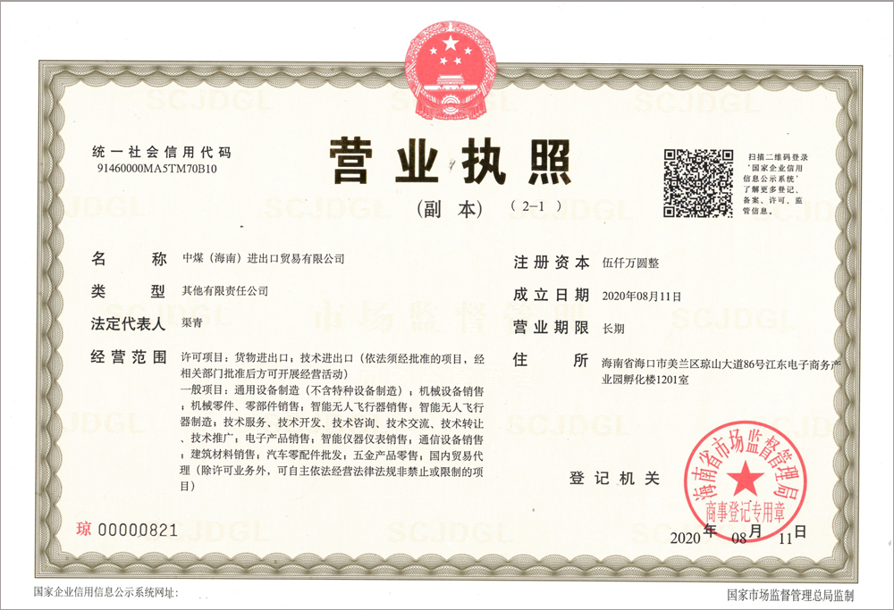 Congratulations On The Establishment Of China Coal (Hainan) Import And Export Trade Co., Ltd