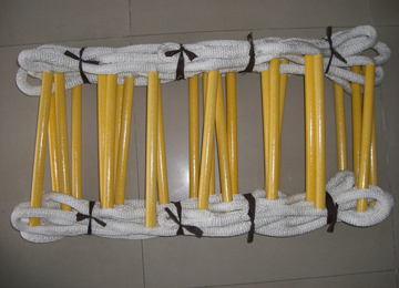 Fire fighting soft nylon folding ladder