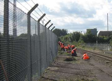 Powder Coated Frame Finishing Railway Fence