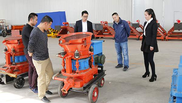 Warmly Welcome Merchants from Jinan to Visit China Coal Group for Purchasing Shotcrete Machine