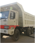 White Mining Dump Truck