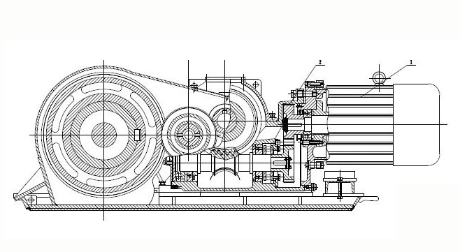 1.Motor  2.Helical Gear