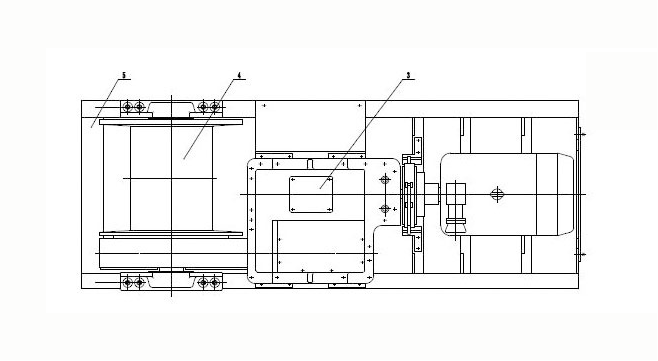 3.Turbine Box Section  4.Roller  5.Base