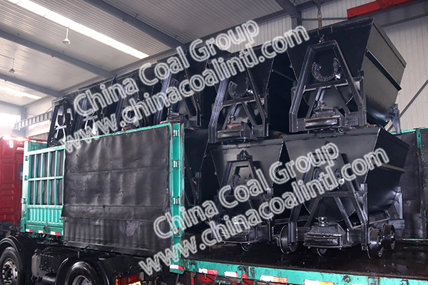 A Batch of New Model Bucket Tipping Mine Cars Sent to Jincheng, Shanxi Province