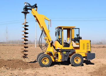 Excavator Mounted Earth Auger Drill Pole Hole Digging Machine