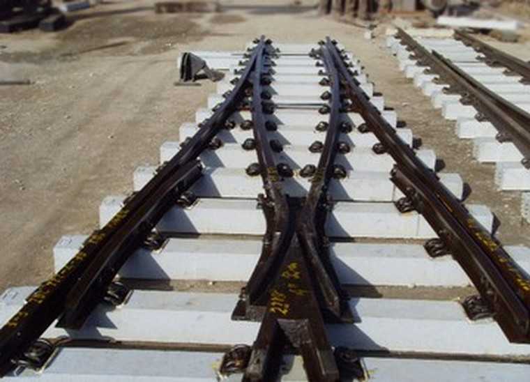 Mine Narrow Gauge Crossover Track Switch