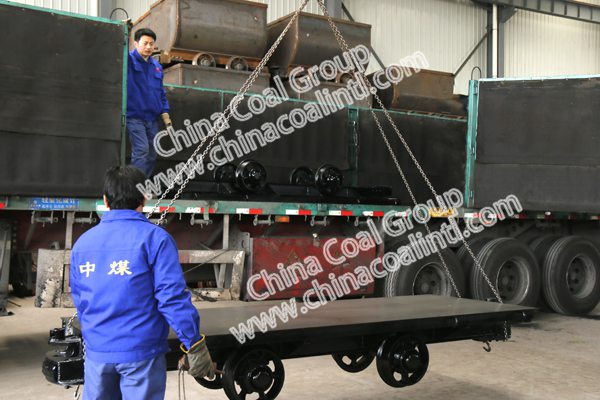 A Batch of Flat Mine Cars of Shandong China Coal Group sent to Linfen of Shanxi Province