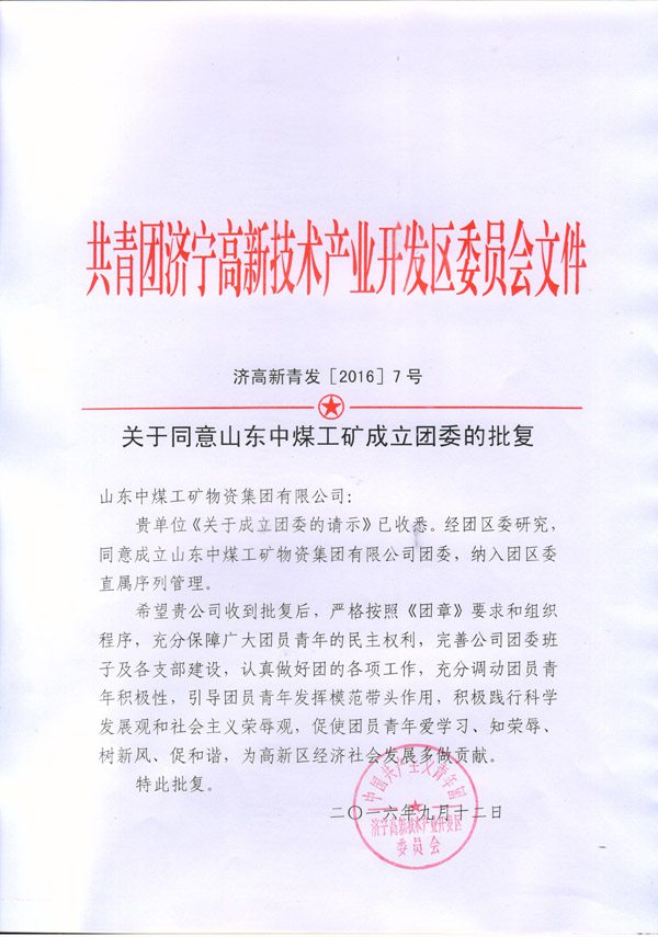 Communist Youth League of China Coal Group Officially Established