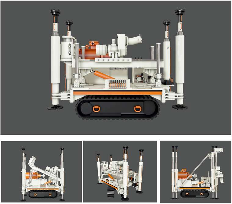 Caterpillar Type Hydraulic Tunnel Drilling Device